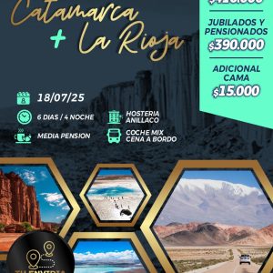 Festival del Poncho: Catamarca + La Rioja – Salida 18/07/2025